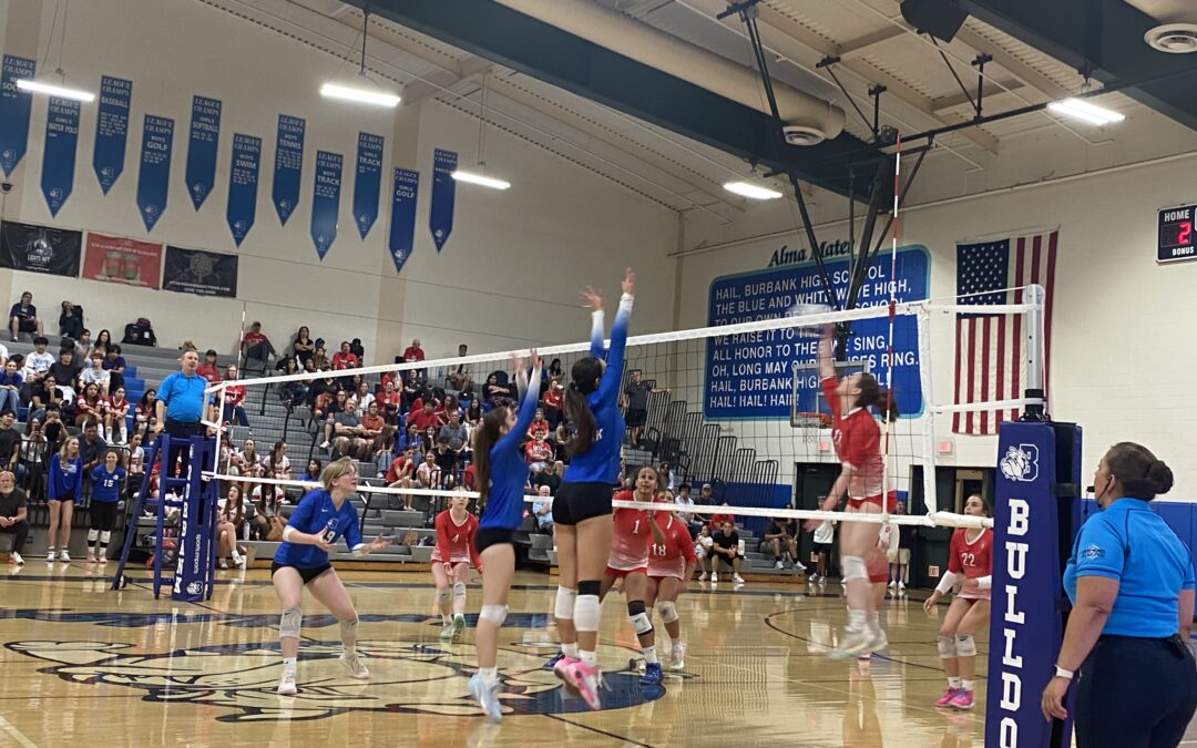 Burroughs Sweeps Burbank in Three Sets